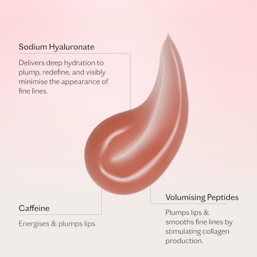 MZ SKIN Volumising Lip Perfector Shade 2 | Peptide Plumping Lip Gloss with Hyaluronic Acid & Mint | Hydrates, Smooths & Enhances Lip Volume