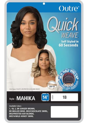 Outre Quick Weave Mahika Hair Extension - Jet Black 1, Natural Texture & Volume