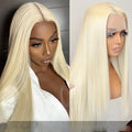 Blonde Lace Front Wig Long Straight Synthetic Hair for Daily & Cosplay - Aubree 613