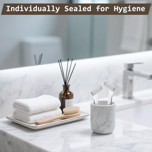 Disposable Razors Bulk, Razors Individually Wrapped Bulk, Travel Razors Bulk With 10g Shaving Cream For Hotels, Shelters, Homeless, Nursing Homes, Charities, Churches (Gray,50-PACK)