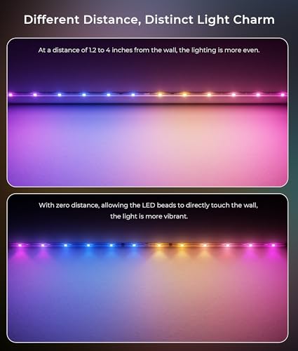65.6ft RGB Outdoor LED Strip Lights - Waterproof, Voice & App Control