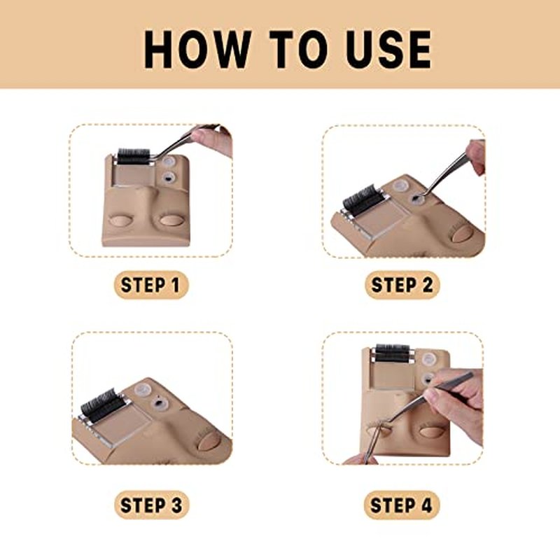 3-in-1 Lash Mannequin Head, Upgraded Eyelash Mannequin Head with Glue Rings Eyelash Extension Tray, Eye Lash Extension Starters Kit for Practicing