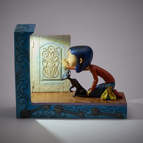 Lit Coraline Figurine with Hidden Door - Jim Shore Hand-Painted Decor, 5.12 Inch