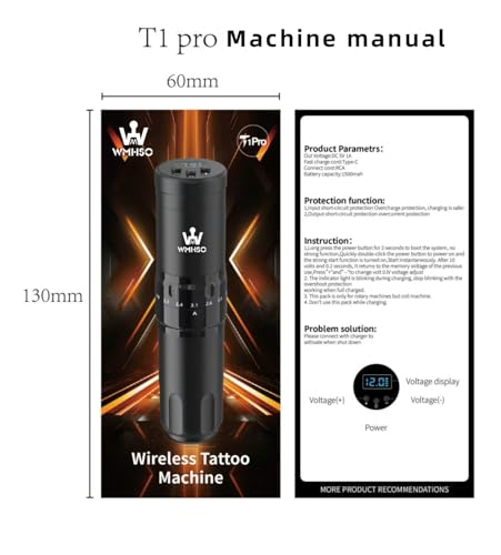 Cordless Rotary Tattoo Practice Kit with 1500mAh Pen for Beginners