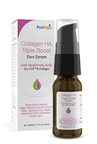 Hydrating Collagen Serum with Hyaluronic Acid & Peptides - Anti-Aging Face Treatment - Paraben & Fragrance Free - 0.47 Fl Oz