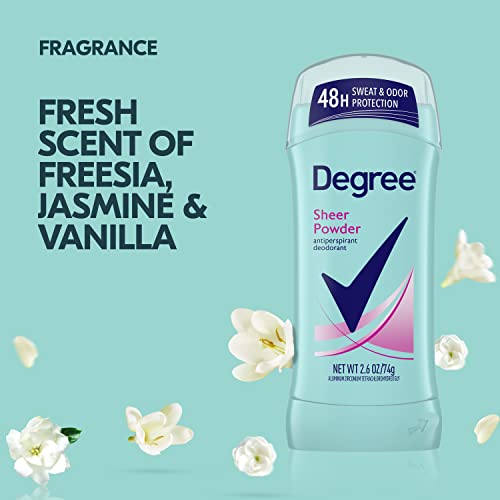 Floral Scent Degree Original Antiperspirant Deodorant Sheer Powder Pack of 6 2.6 oz