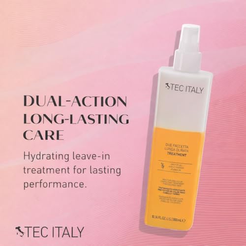 Tec Italy Due Faccetta Lunga Durata 300 ml ? Leave-In Two-Phase Treatment for Color-Treated Hair ? Hydrating & Color-Protecting Spray ? Prevents Fading, Softens and Conditions | Color-protecting, Leave-in treatment, Deep hydration, UV Protection, Softness