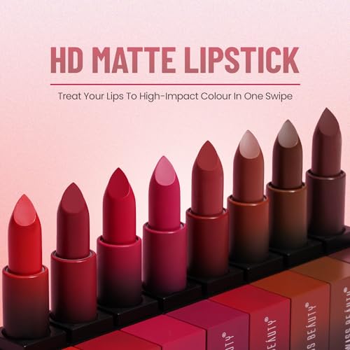 HD Matte Lipstick - Long Stay, Creamy, Non-Drying Lip Color 3.4g