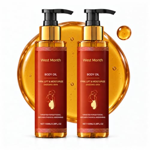 Body Firming Oil for Crepey Skin 2 Pack - Lightweight, Spa-Inspired Formula