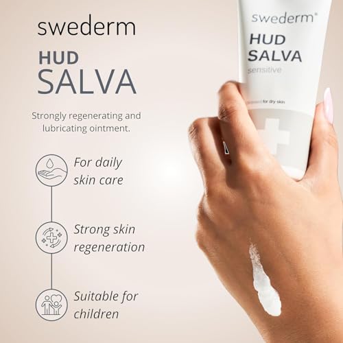 swederm Hudsalva Sensitive Eczema Hand Cream 1.69 Oz - Soothing and Moisturizing Hands and Foot Cream - Healing Ointment with Glycerine - Nourishes & Repair Dry Skin and Callus - Fast Absorbing