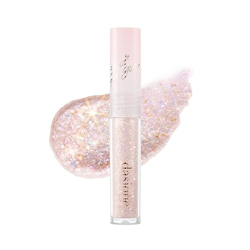 dasique Starlit Jewel Liquid Glitter (04 Rose Quartz) | Twinkle Glitter Shadow | Korean Makeup | Shimmer Eye Make Up | Eyeshadow Eyeliner | Long lasting | Multi use | Quick drying