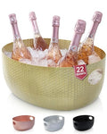 Gusto Nostro Gold Beverage Tub 22 Qt Large Drink Cooler for Parties & Outdoor Events