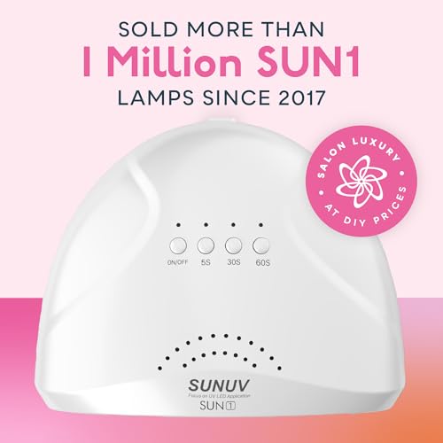 UV LED Nail Lamp with Top & Base Coat Gel Polish Set - 15ml