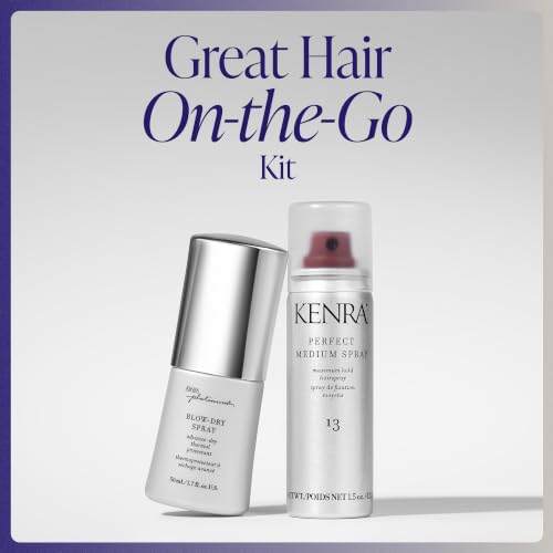 Kenra 50% VOC Travel Hair Styling Kit - Blow-Dry Spray & Medium Hold Hairspray