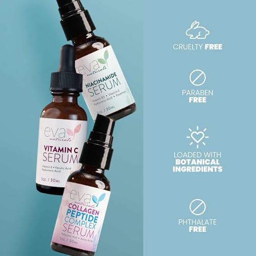 Eva Naturals Firm & Glow Serum Bundle – Vitamin C, Peptide & Niacinamide