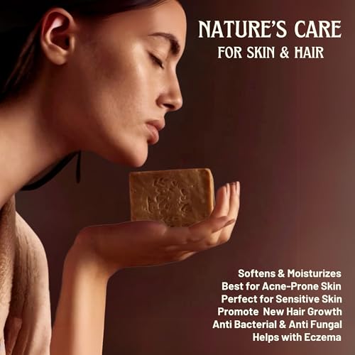 Aleppo Soap Bar with Laurel & Olive Oil - Handmade Ancient Recipe - 7oz Pack of 4 - Laurel Oil Variation