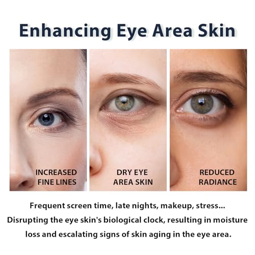 3% Caffeine Eye Cream for Dark Circles Puffiness & Bags Under Eyes Night Cream (3 Pack 15g Each)