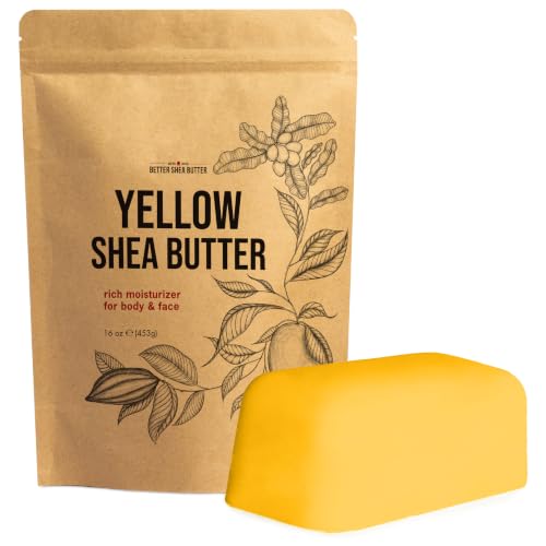 Yellow Shea Butter - Raw Unrefined African 1 lb Block for Skin & Hair