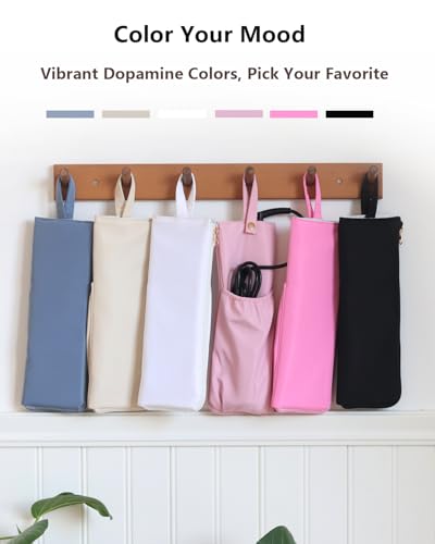 Heat Resistant Travel Hair Tool Holder & Mat Pink+Black - Compact & Durable