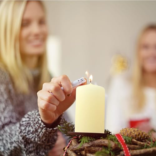 Unscented Ivory White Pillar Candles Bulk Set - Dripless, 12 Pieces Variation of THIS listing