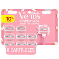 Venus ComfortGlide White Tea Women's Razor Blades, with Built-in Shave Gel Bars, 8 Razor Blade Refills