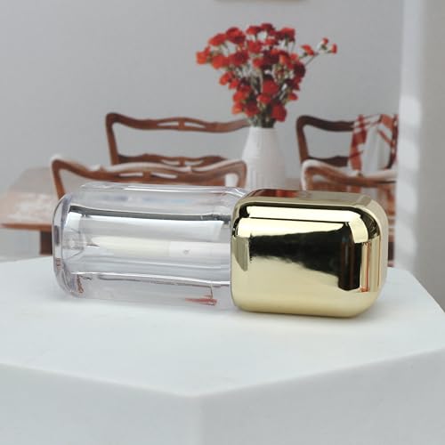 DIY Lip Gloss Tubes 16 Pack 5ml Gold Square Doe Foot Wand Refillable Containers