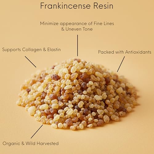 Organic Frankincense Resin Infused Face Oil with Black Seed, Castor & Jojoba Oils - Hydrating Anti-Aging Serum for Radiant Skin - 1 Fl Oz