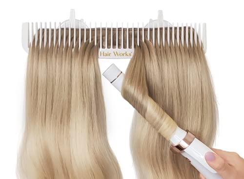 Hair Extension Holder White - Professional 13 Inch Wide for Wefts & Bundles