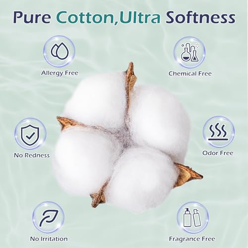 Disposable Face Towel, Clean Towel, Extra Large 12" x 10", Soft Dry Wipe Face Wash, Makeup Remover, Biodegradable Towelette for Sensitive Skin 80 Count (1 Pack)