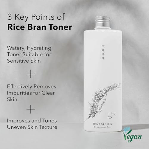 The No Grainer Set - Rice Bran Toner 16.9 Fl oz & Rice Moisturizer, Hydrating & Soothing, Gentle Facial Korean Skincare