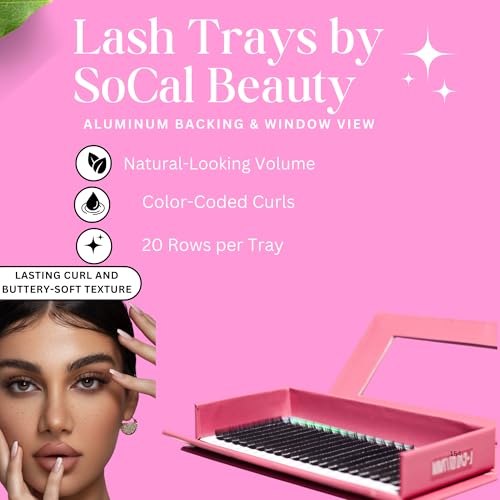 KIARA SKY LASH Premium Cashmere Easy Fan Lash Extensions | Soft Semi-matte natural finish | Fans like Butter | For Professional Eyelash Extensions Use Only | Black, (D-0.05-13MM)