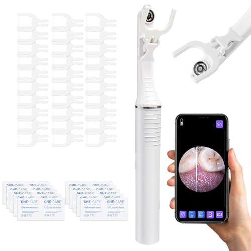 Electric Water Flosser with 50 Replacement Heads & Real-Time Camera