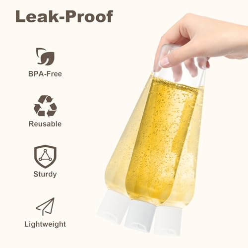 ZLEVEAYN 30-Pack Clear 8 oz Plastic Shampoo Bottles with Disc Caps - Travel Size