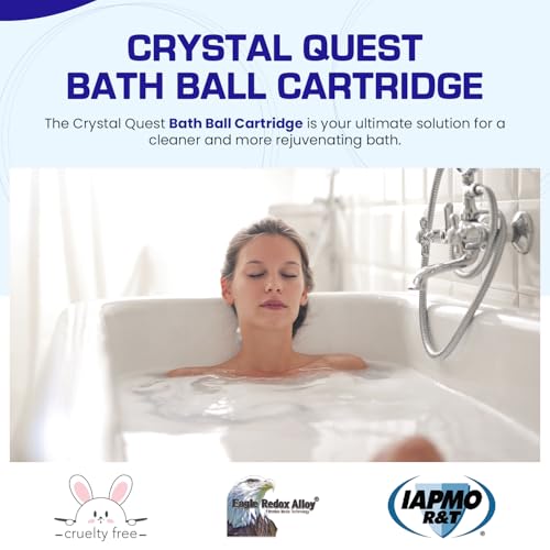 Crystal Quest Bathtub Filter Replacement Cartridge Pack of 2 BPA-Free Eco-Friendly Water Filter