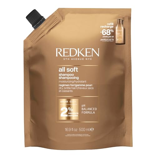 Redken All Soft Shampoo for Dry, Brittle Hair – 16.9 Fl Oz