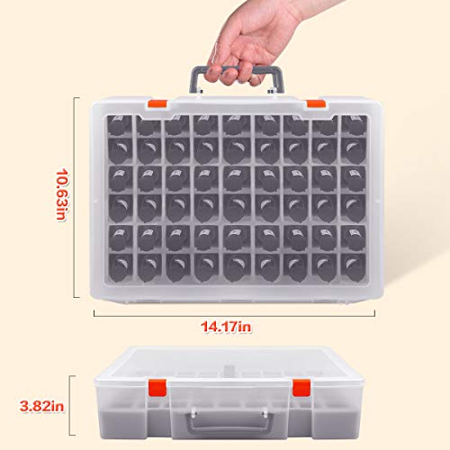 ALCYON Universal Nail Polish Holder & Organizer Contains 54 Bottles for Gellen, for Beetles, for Sally Hansen, for OPI, for Essie and Other Fingernail Polish (ONLY A CASE)-Clear