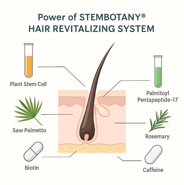 Stem Cell Shampoo for Fine Hair - Thinning, Volumizing & Color-Safe