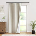 IVAPUPU Blackout Curtain Set 60x95 Natural Pinch Pleated Linen Blend - Pack of 1