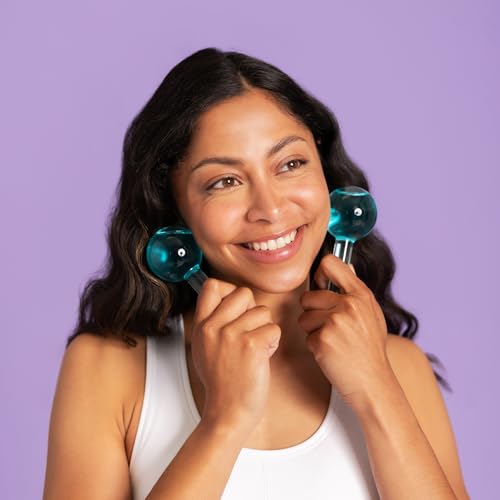 Face Massage Set with Gua Sha Stone & Ice Globes for Skin Firming & Relaxation