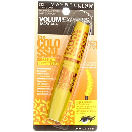 Volum' Express Cat Eyes Mascara with Collagen - Washable, Clump-Free, Black