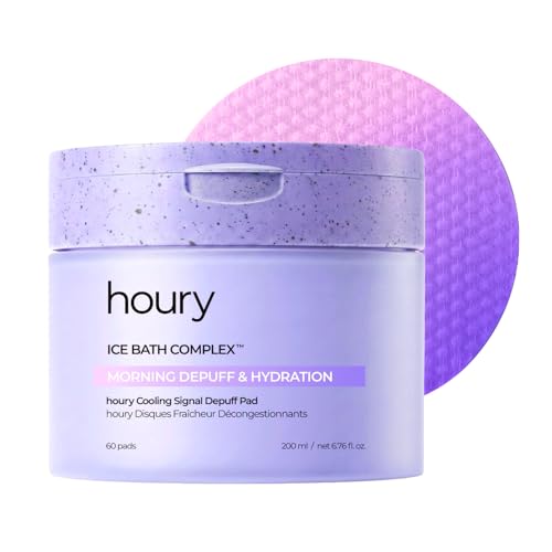 Cooling Signal Depuff Toner Pads - Color Changing Face Masks for Puffiness & Redness Relief, Hyaluronic Acid & Caffeine, 60 Count