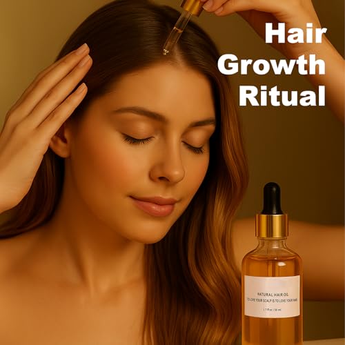 Herbal Hair Oil with Rosemary, Coconut, Black Seed & Almond - 2 Fl Oz, Scalp Serum for Dry Itchy Scalp, Natural Hair Treatment