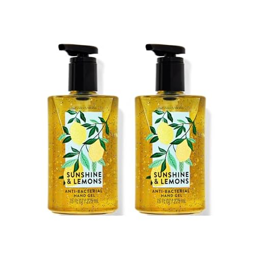 Bath & Body Works Sunshine & Lemons Moisturizing Hand Gel - Value Pack Lot of 2 - Full Size (7.5 Fl Oz (Pack of 2), Sunshine & Lemons)