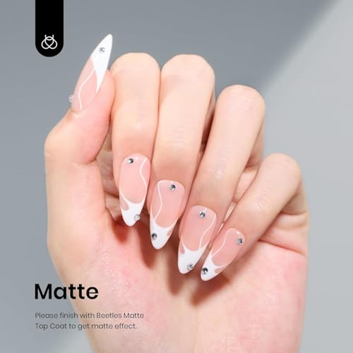Beetles White Gel Nail Polish -1PC 15ml White Spring Colors Gel Polish Soak Off UV French Nails Art Manicure Salon DIY Design at Home
