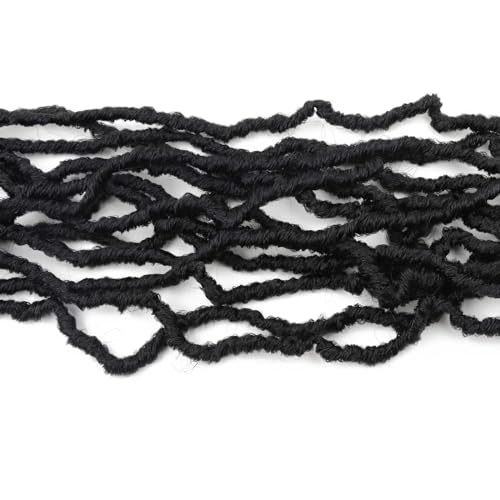 40 Inch Faux Locs Crochet Hair for Butterfly Locs - Distressed Soft Locs, 6 Packs 1B