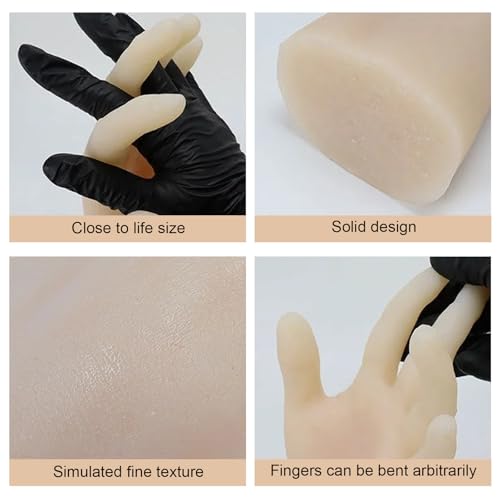 Tattoo Practice Hand with Wrist - Silicone Fake Hand for Tattoo Training & Display