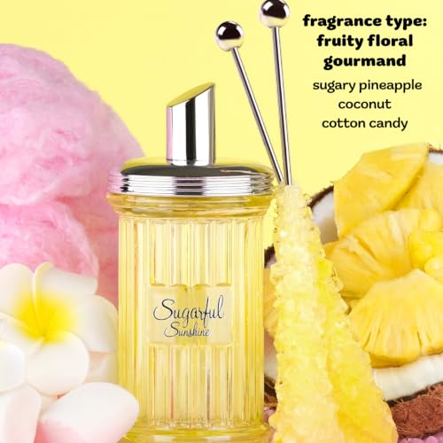 Michel Germain Sugarful Eau de Parfum Gift Set - Sugarful Sunshine, Fruity Floral Gourmand, 3.4 fl oz & 1.4 oz