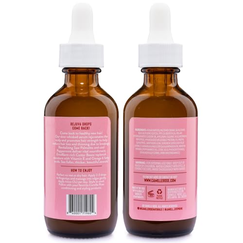 Rejuva Drops Hair & Scalp Serum 2 Fl Oz Pack of 2 - Castor Oil & Botanical Blend