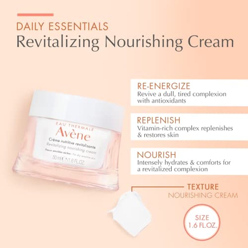 Av?ne Revitalizing Nourishing Cream, Ultra Nourishing Face Moisturizer, Non-comedogenic 1.6 Fl Oz