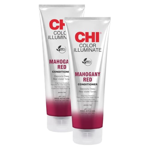 CHI Color Illuminate Conditioner Mahogany Red 8.5oz Pack of 2 - Sulfate & Paraben-Free